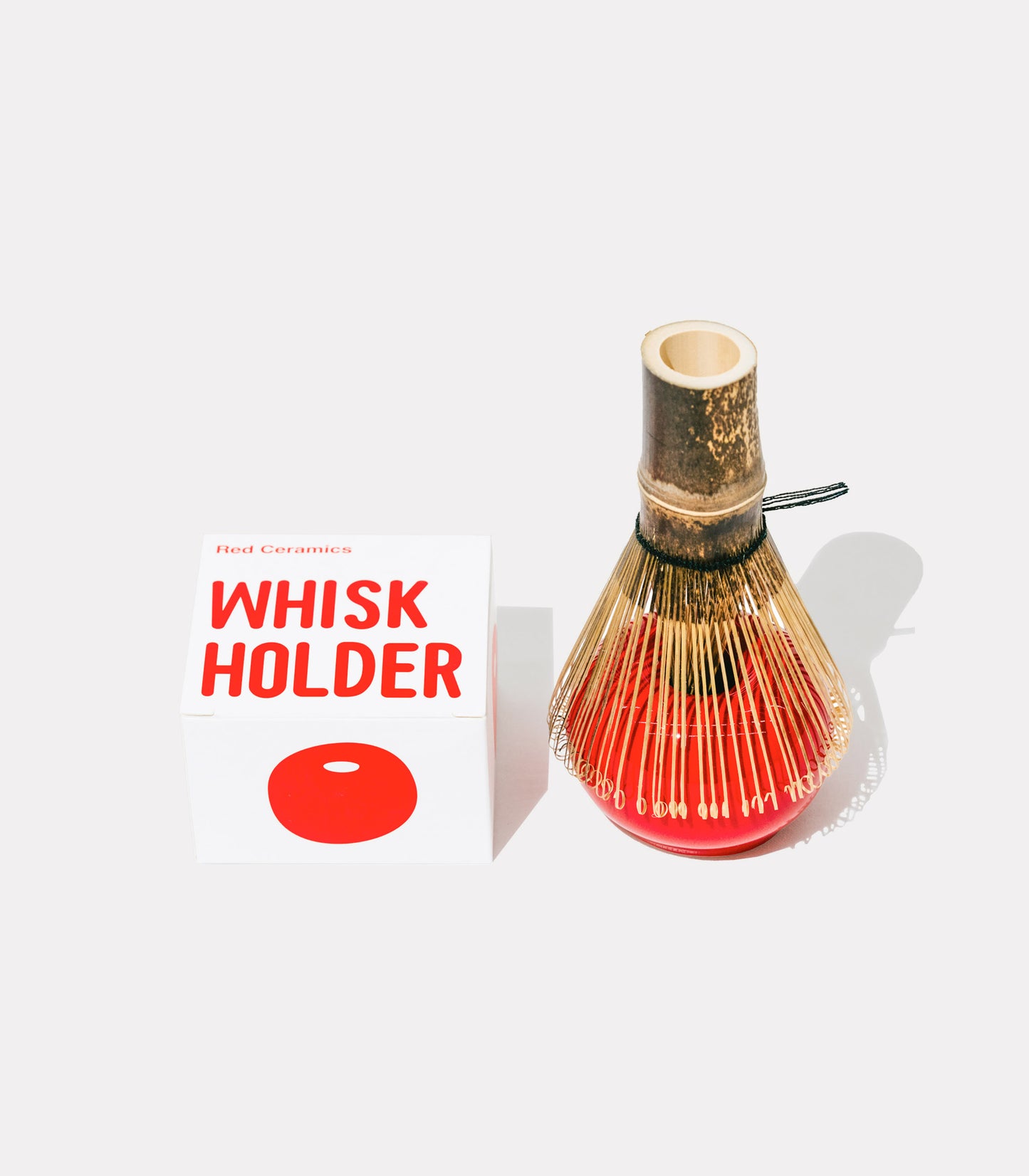 Whisk Holder - Red Ceramics