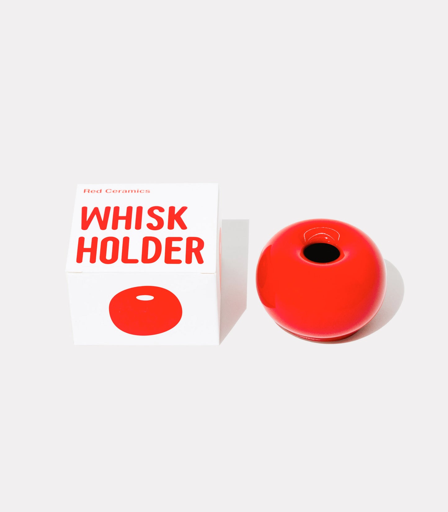 Whisk Holder - Red Ceramics